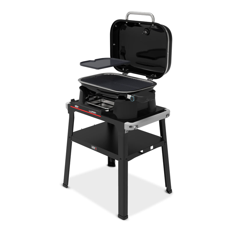 Load image into Gallery viewer, Weber lumin compact elektrische barbecue voor buiten met onderstel (zwart, 4 tot 6 personen, grilloppervlak 1561 cm²)