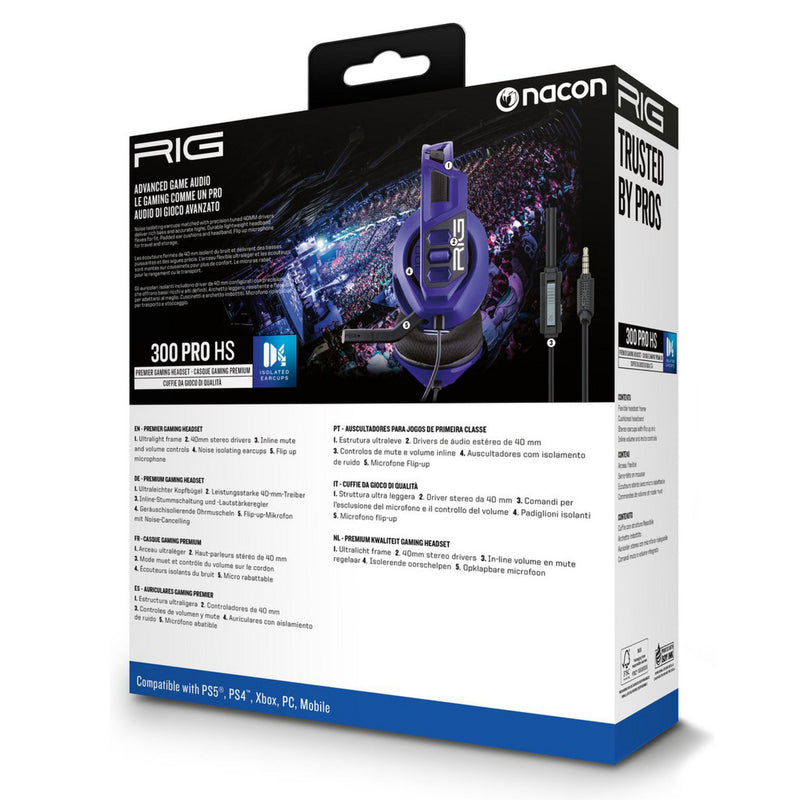 Afbeelding laden in galerijviewer, Nacon rig 300 pro hs cosmic over-ear gaming headset (paars, playstation 4, playstation 5, windows, nintendo switch)