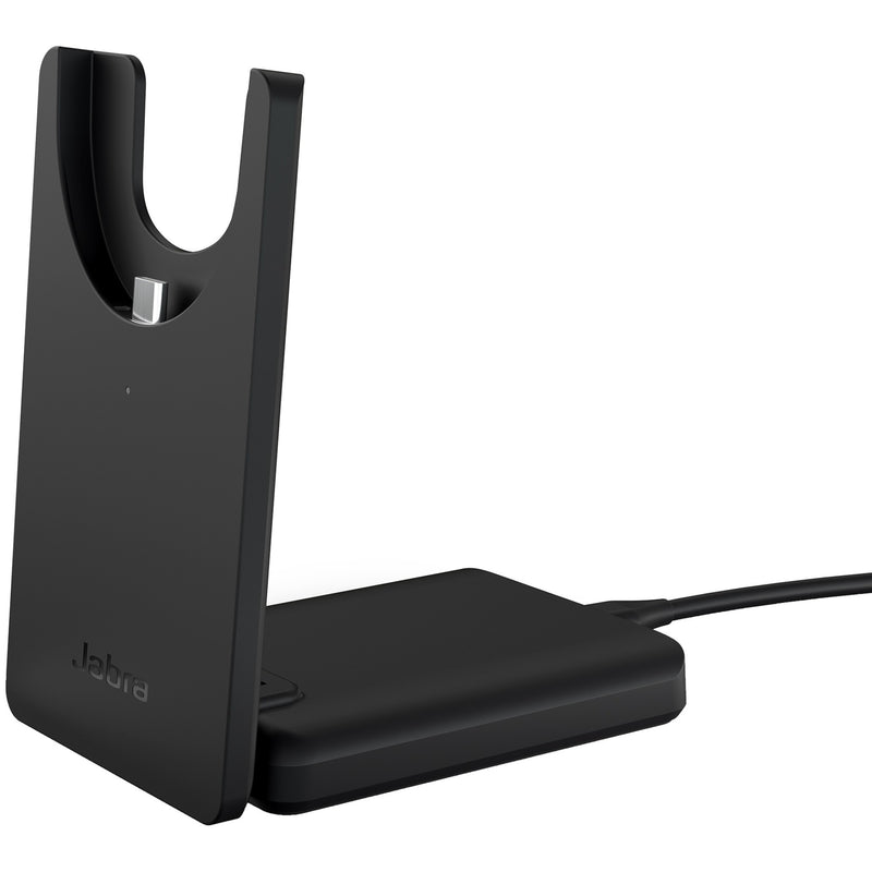 Afbeelding laden in galerijviewer, Jabra evolve2 55, incl. oplaadstandaard on-ear headset (zwart, stereo, uc, usb-a, link380a)