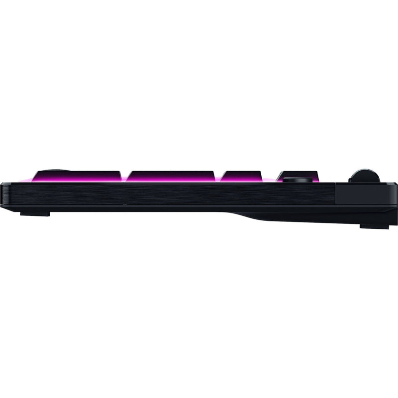 Load image into Gallery viewer, Razer blackwidow v4 low-profile hyperspeed rgb mechanisch gaming toetsenbord (zwart, us lay-out (qwerty), low-profile yellow, 100%)