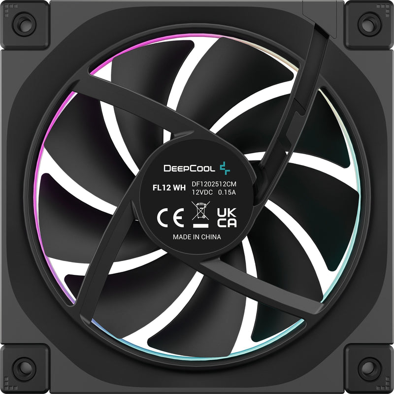 Afbeelding laden in galerijviewer, Deepcool fl12 rgb case fan (zwart, 120 x 120 x 25 mm, pwm)