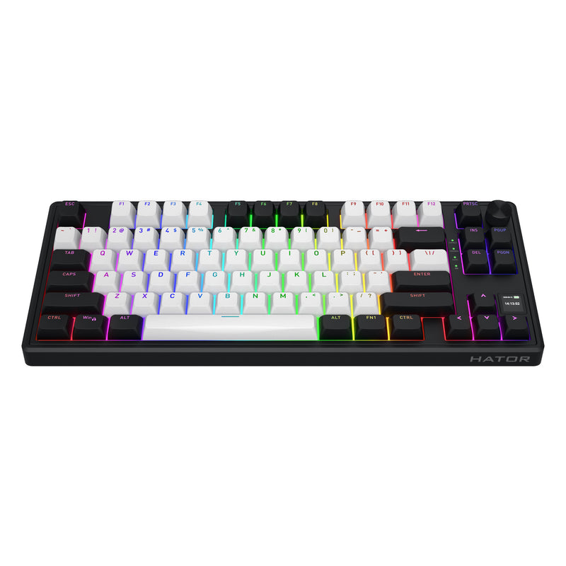 Load image into Gallery viewer, Hator skyfall mag ultima 8k wireless rgb mechanisch gaming toetsenbord (zwart, us lay-out (qwerty), hator aurum ice, 80% (tkl), rgb, double-shot pbt, hot-swap, 2.4ghz | bluetooth | usb-c)