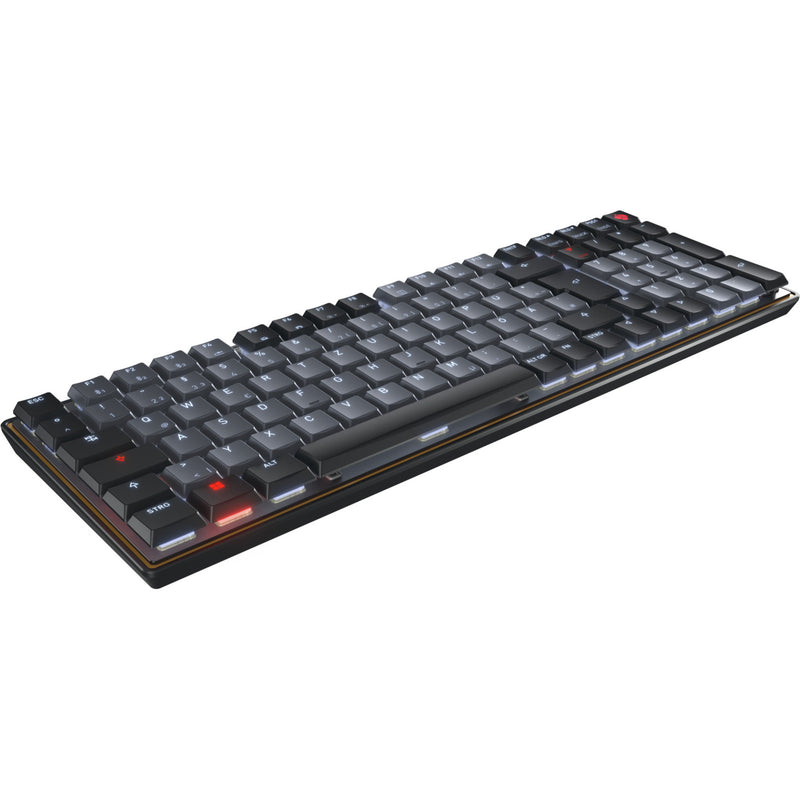 Load image into Gallery viewer, Cherry kw 550 mx lp mechanisch toetsenbord (zwart, us lay-out (qwerty), mx low profile 2.0 ivory, 96%, white leds, pbt keycaps)