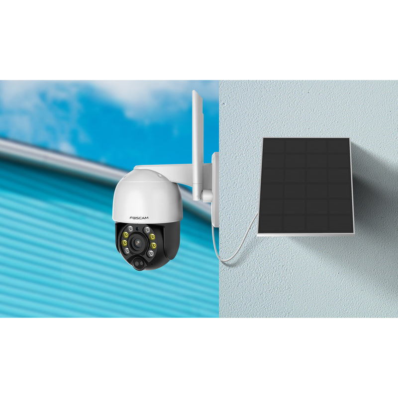 Afbeelding laden in galerijviewer, Foscam b4, 100% draadloze 2k 4mp pan tilt batterijcamera (wit)
