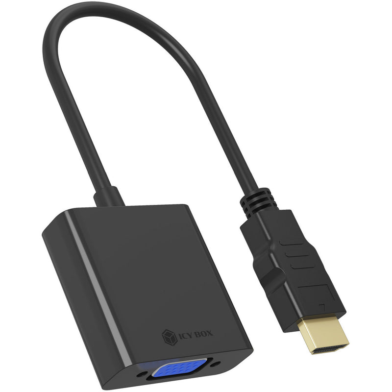 Load image into Gallery viewer, Icy box ib-ac502a hdmi naar vga adapter (zwart)