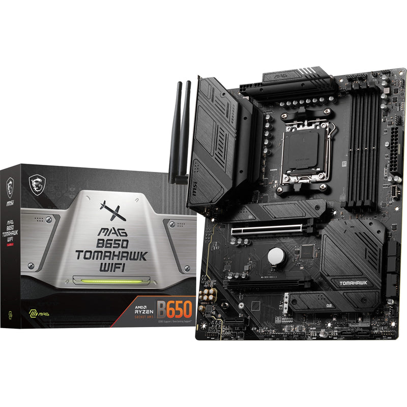 Load image into Gallery viewer, Msi mag b650 tomahawk wifi socket am5 moederbord (zwart, raid, 2.5 gb-lan, wi-fi 6e, bt, sound, atx)