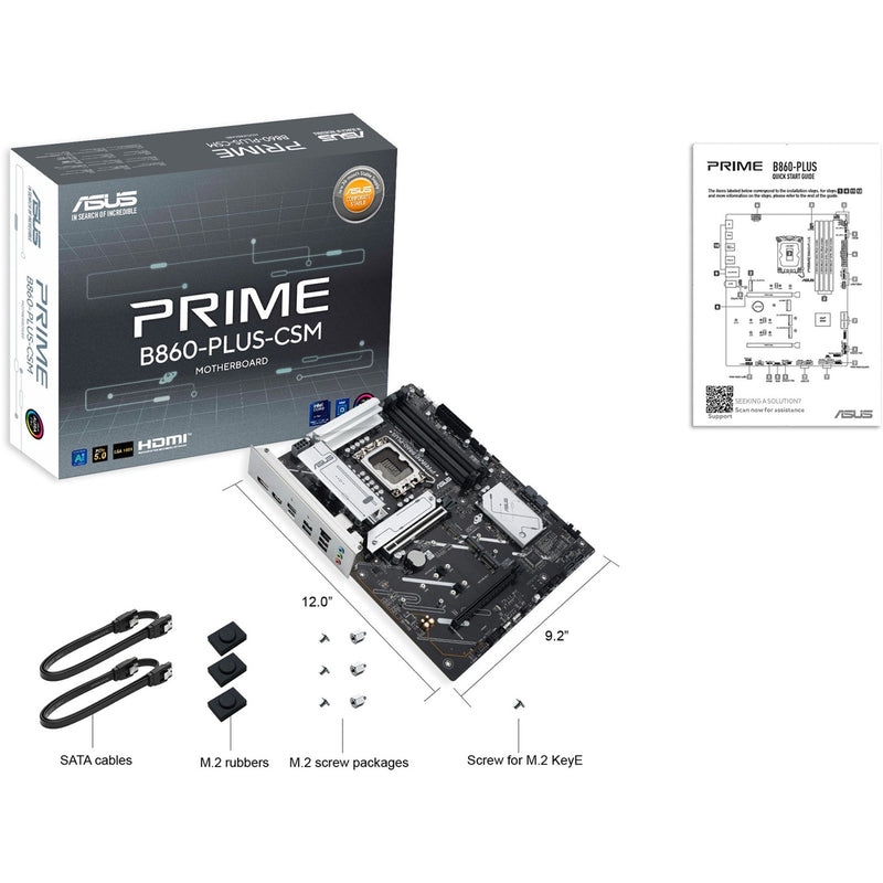 Load image into Gallery viewer, Asus prime b860-plus-csm socket 1851 moederbord (raid, 2.5 gb-lan, sound, atx)