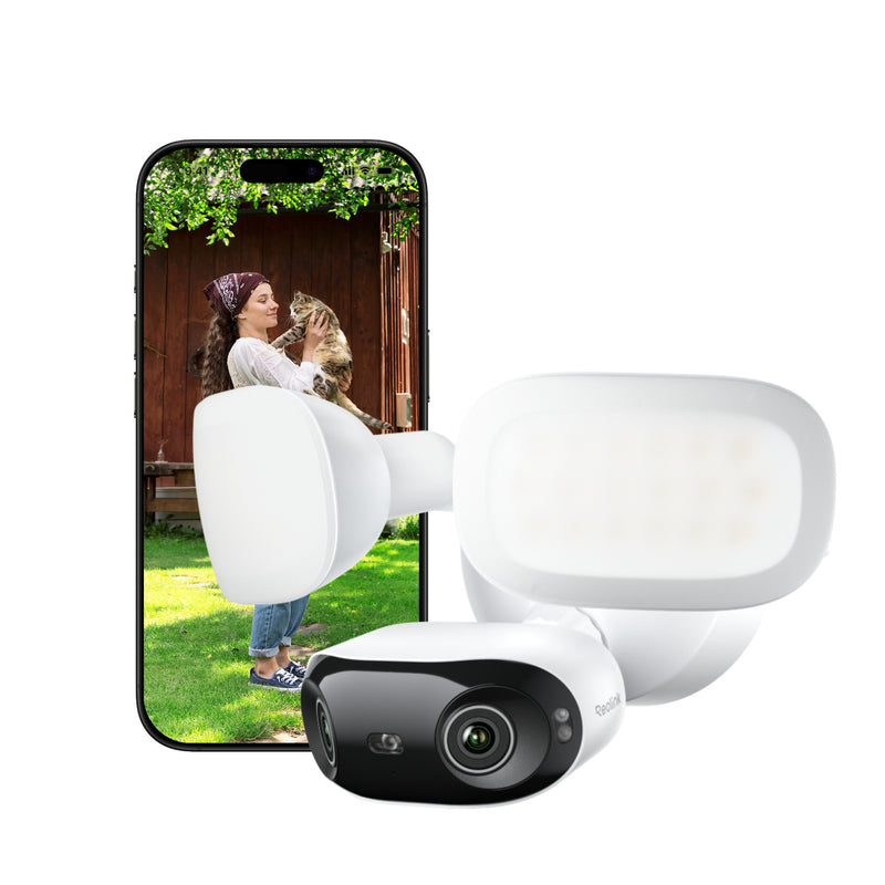 Afbeelding laden in galerijviewer, Reolink f751w elite floodlight wifi beveiligingscamera (wit, uhd 4k, wifi)