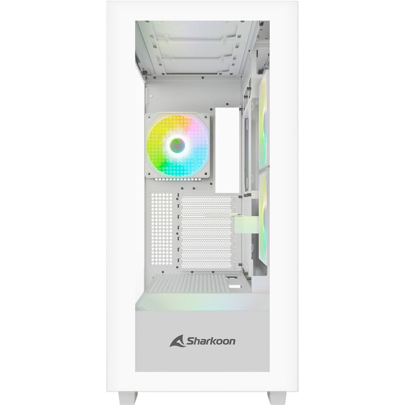Load image into Gallery viewer, Sharkoon rebel c60 rgb midi tower behuizing (wit | 2x usb-a | 1x usb-c | rgb | tempered glass)
