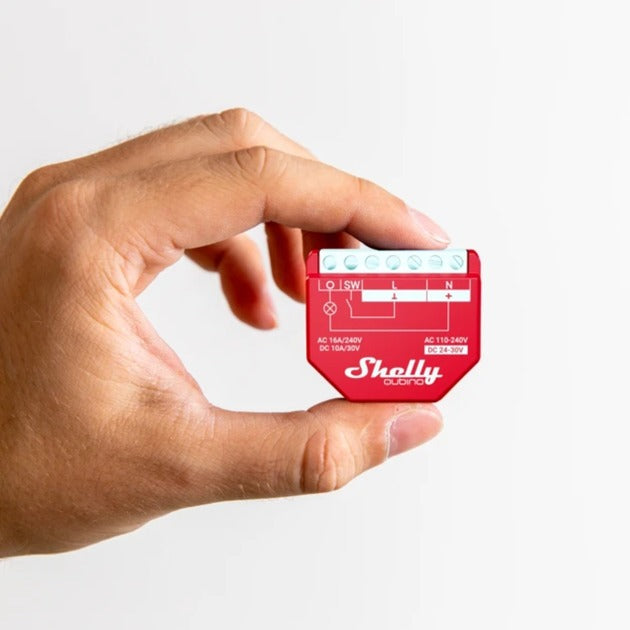 Load image into Gallery viewer, Shelly qubino wave 1 pm relais (rood, 1-kanaals, z-wave)