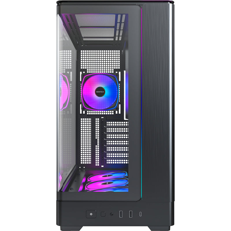 Load image into Gallery viewer, Montech king 45 pro midi tower behuizing (zwart | 2x usb-a | 1x usb-c | rgb | window)