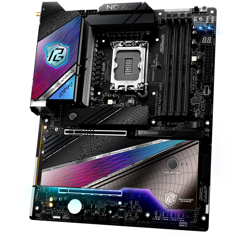 Load image into Gallery viewer, Asrock z890 nova wifi socket 1851 moederbord (zwart, raid, 5gb-lan, 2.5gb-lan, wi-fi 7, bt, sound, atx)