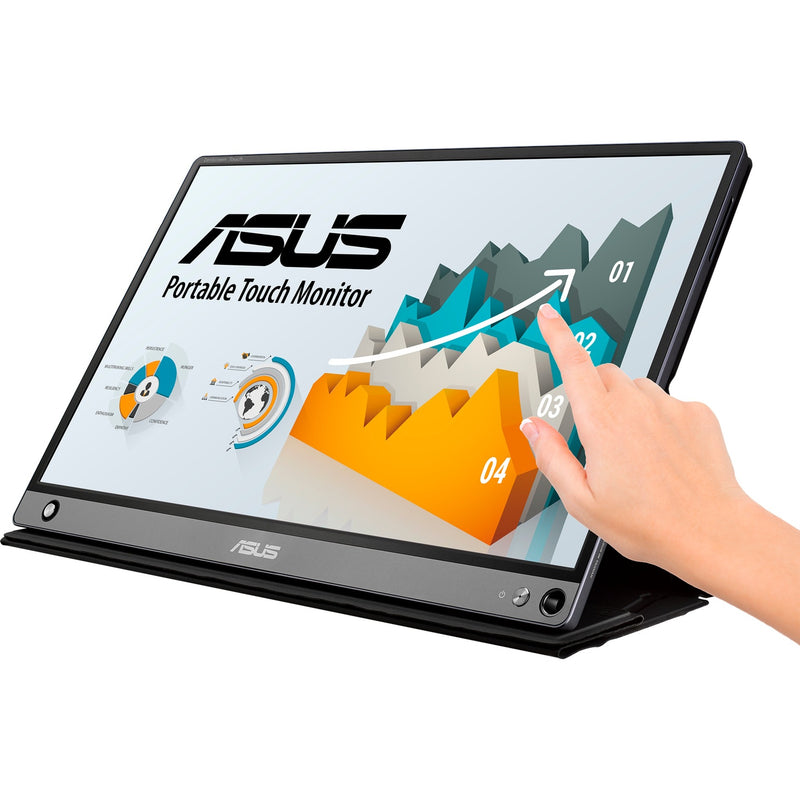 Load image into Gallery viewer, Asus zenscreen mb16amtr 15.6 touchscreen monitor (zwart, mini-hdmi, 2x usb-c)