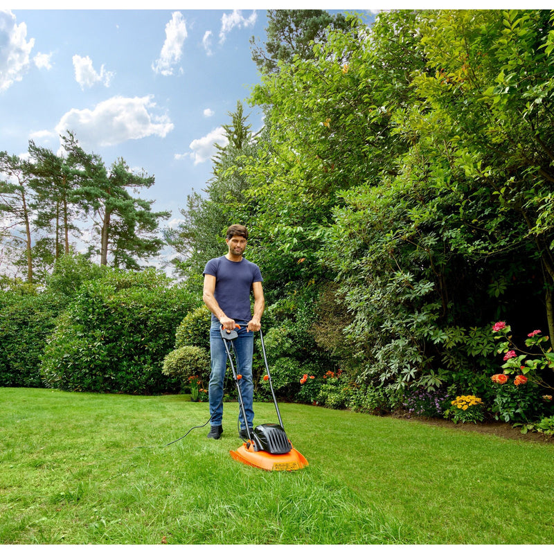 Afbeelding laden in galerijviewer, Black+decker 1200w zweefmaaier hovermaaier 30cm maaibreedte - bemwh551-qs