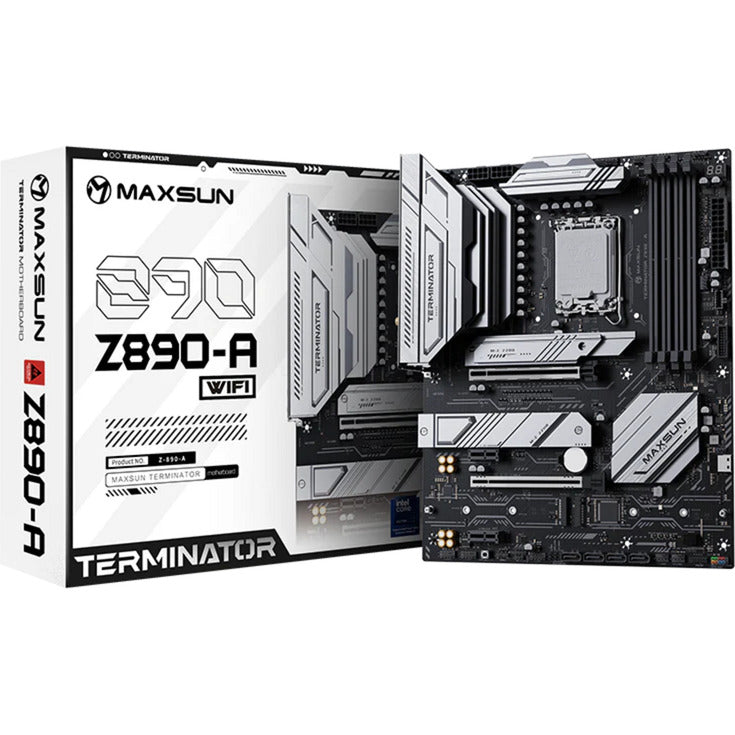 Afbeelding laden in galerijviewer, Maxsun ms-terminator z890-a wifi socket 1851 moederbord (zwart, raid, 2.5 gb-lan, wlan, bt, sound, atx)