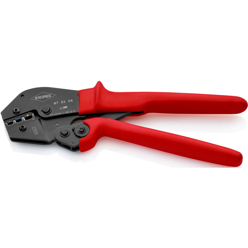 Load image into Gallery viewer, Knipex krimptang 97 52 06 (rood zwart, ovale krimp, openingsveer)