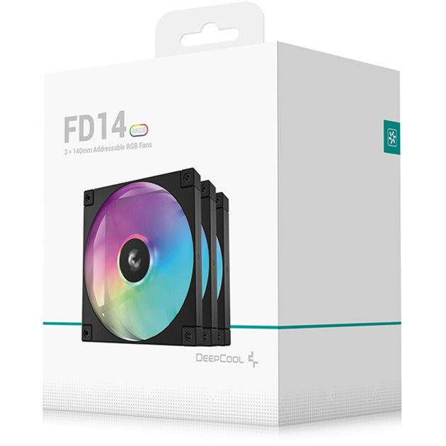 Afbeelding laden in galerijviewer, Deepcool fd14 argb case fans (zwart, 3 stuks, 140 x 140 x 25 mm, pwm)