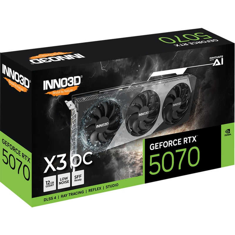 Afbeelding laden in galerijviewer, Inno3d geforce rtx 5070 x3 oc grafische kaart (dlss 4, 3x displayport, 1x hdmi 2.1)