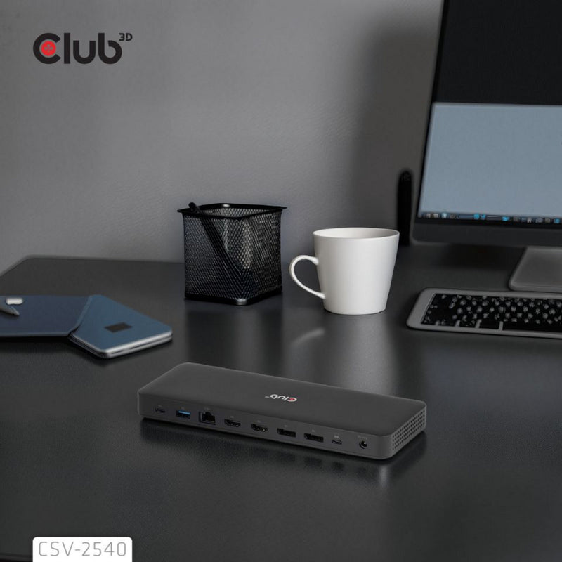 Afbeelding laden in galerijviewer, Club 3d 14-1 usb-c quad display dockingstation (zwart)