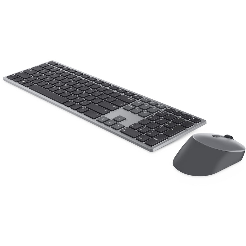Load image into Gallery viewer, Dell premier multi-device draadloos toetsenbord en draadloze muis - km7321w desktopset (grijs, us lay-out (qwerty), 100%, bluetooth 5.0, dpi:1000 - 4000)