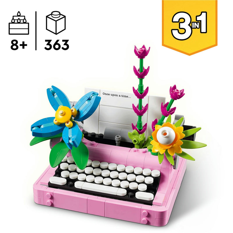 Load image into Gallery viewer, Lego creator 31169 typemachine met bloemen