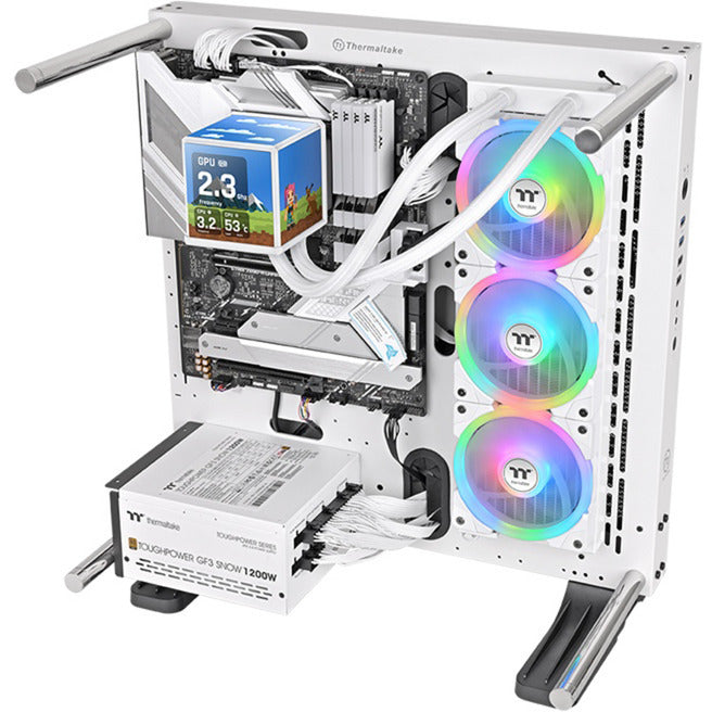 Load image into Gallery viewer, Thermaltake minecube 360 ultra argb sync aio liquid cooler - snow edition waterkoeling (wit)