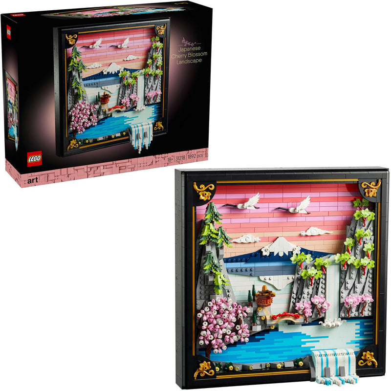 Load image into Gallery viewer, Lego ® art landschap met japanse kersenbloesems wanddecoratie - 31218