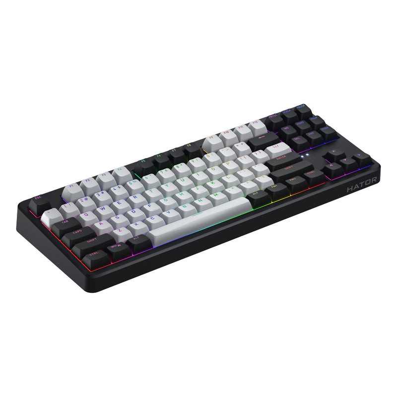 Load image into Gallery viewer, Hator rockfall 3 tkl wireless rgb mechanisch gaming toetsenbord (zwart, us lay-out (qwerty), 80% (tkl), rgb, pbt keycaps, hotswap, 2.4 ghz bluetooth usb-c)