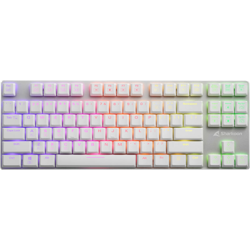 Load image into Gallery viewer, Sharkoon purewriter tkl rgb, gaming toetsenbord (wit, us lay-out, kailh blue, rgb leds, tkl)