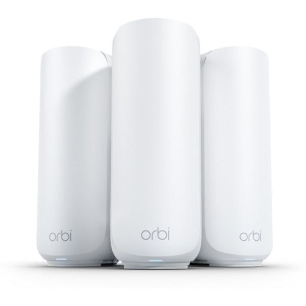 Load image into Gallery viewer, Netgear orbi 370 wifi mesh systeem, dual-band wifi 7-mesh systeem, 3 stuks mesh router (wit, 1x orbi wifi 7-router (rbe371), 2x orbi wifi 7-satellieten (rbe370))