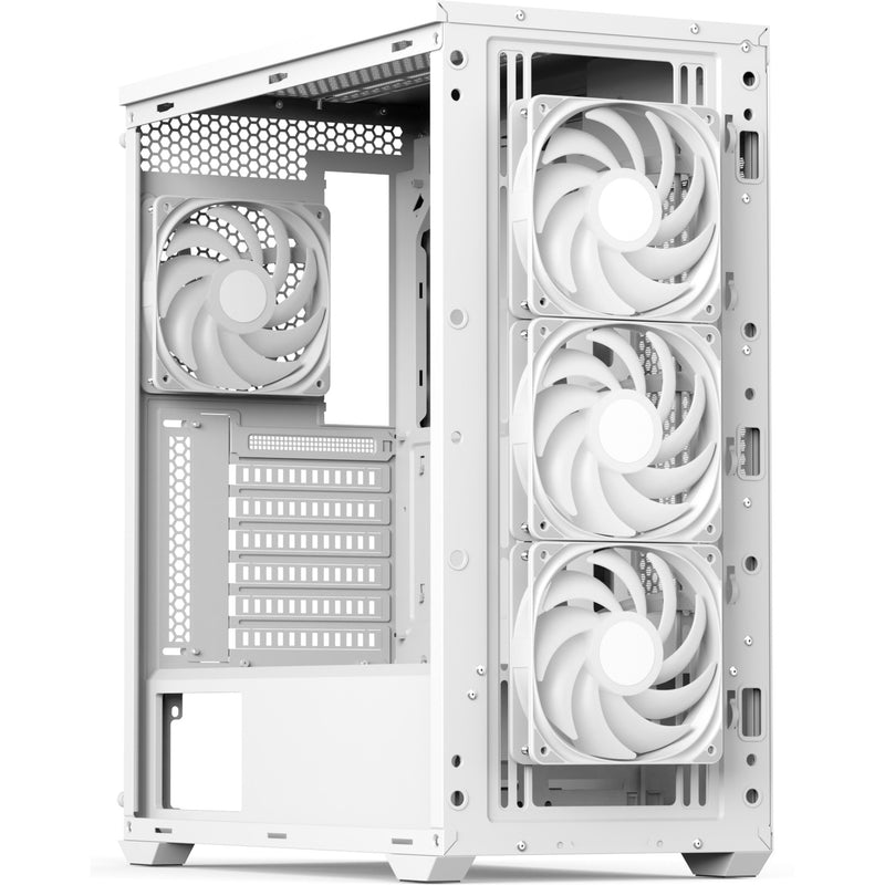 Load image into Gallery viewer, Aerocool b502a midi tower behuizing (wit | 2x usb-a | 1x usb-c | rgb)