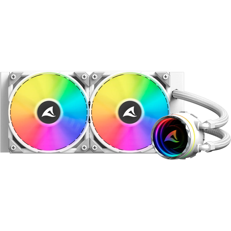 Load image into Gallery viewer, Sharkoon s80 rgb white waterkoeling (wit, 4-pins pwm fan-connector)