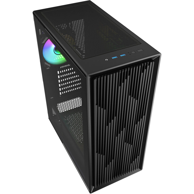 Load image into Gallery viewer, Sharkoon vk2 rgb midi tower behuizing (zwart | 2x usb-a | rgb | tempered glass)