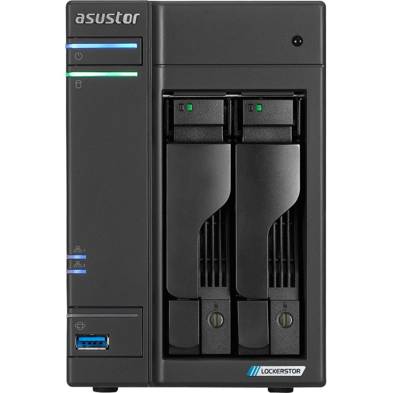Load image into Gallery viewer, Asustor lockerstor 2 as6702t nas (zwart, 2x lan, hdmi, usb)