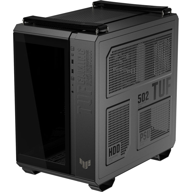 Load image into Gallery viewer, Asus tuf gaming gt502 horizon argb midi tower behuizing (zwart | 3x usb-a | 1x usb-c | tempered glass)