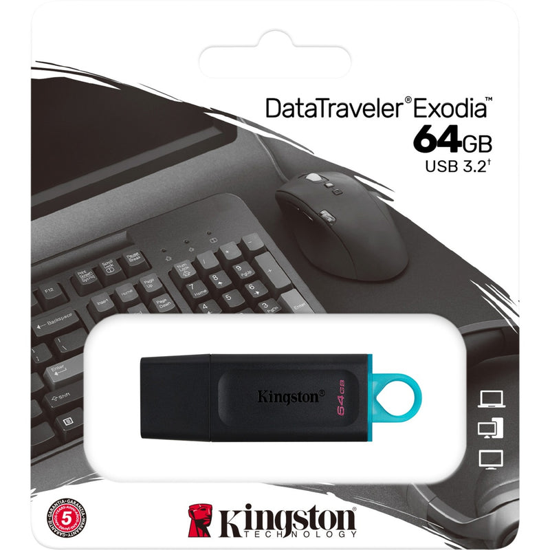 Load image into Gallery viewer, Kingston datatraveler exodia 64 gb usb-stick (zwart turquoise, dtx 64gb)