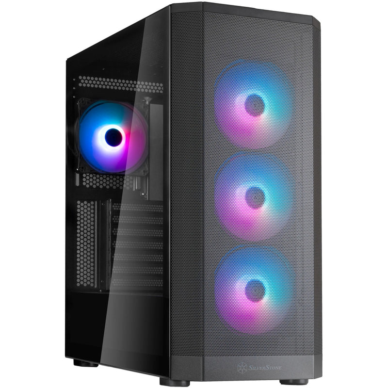 Load image into Gallery viewer, Silverstone fara 514x midi tower behuizing (zwart | 2x usb-a | 1x usb-c | rgb | tempered glass)