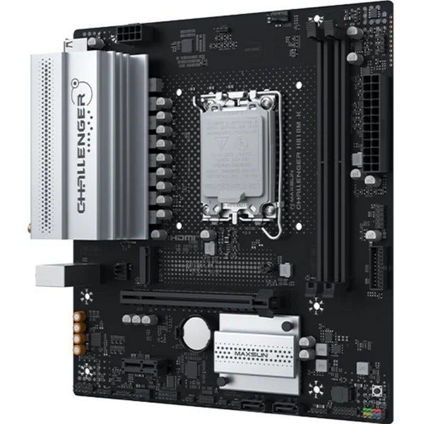 Afbeelding laden in galerijviewer, Maxsun ms-challenger h810m-k wifi socket 1851 moederbord (zwart, gb-lan, wlan, bt, sound, µatx)