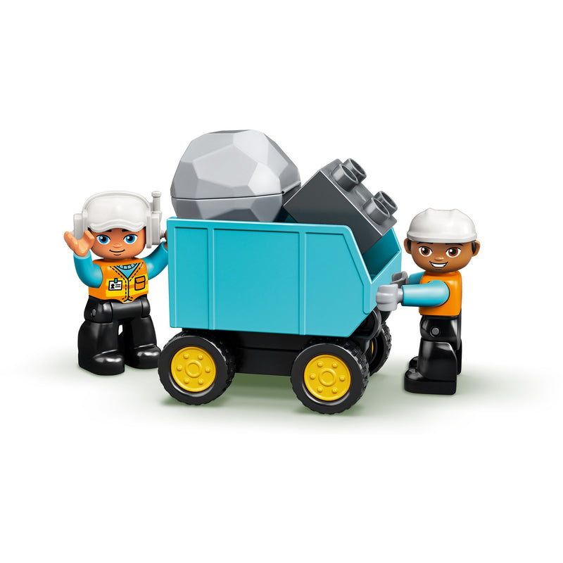Load image into Gallery viewer, Lego duplo - truck graafmachine met rupsbanden constructiespeelgoed (10931)