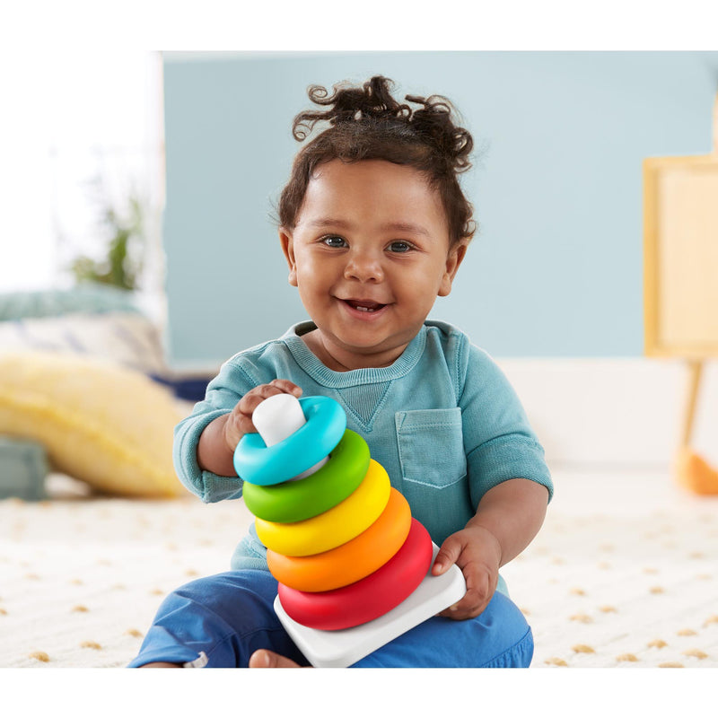 Load image into Gallery viewer, Mattel kleurenringpiramide (eco-friendly) motorisch speelgoed