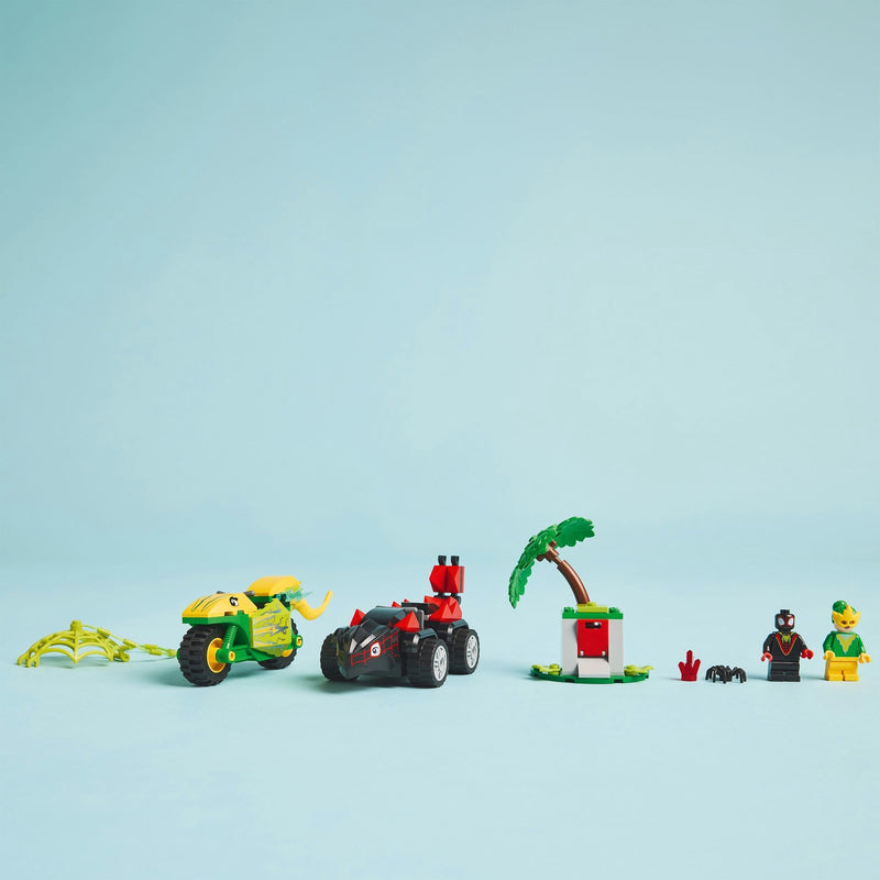 Load image into Gallery viewer, Lego spidey 11198 spin en electro achtervolging met dinosaurusvoertuigen
