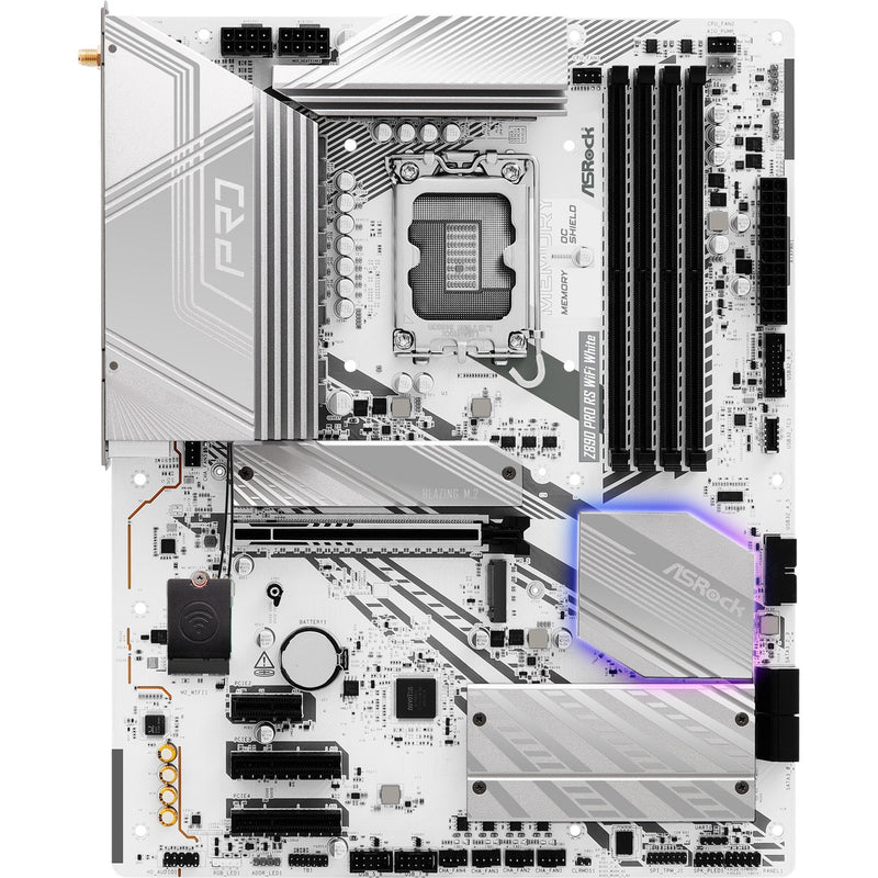 Load image into Gallery viewer, Asrock z890 pro rs wifi white socket 1851 moederbord (wit, raid, 2.5 gb-lan, wi-fi 6e, bt, sound, atx)