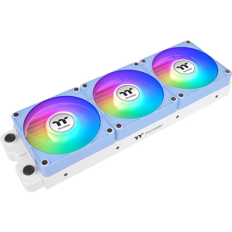 Load image into Gallery viewer, Thermaltake ct120 ex reverse argb sync pc cooling fan hydrangea blue (3-fan pack) case fans (lichtblauw, 3 stuks, 120 x 120 x 25 mm, pwm)