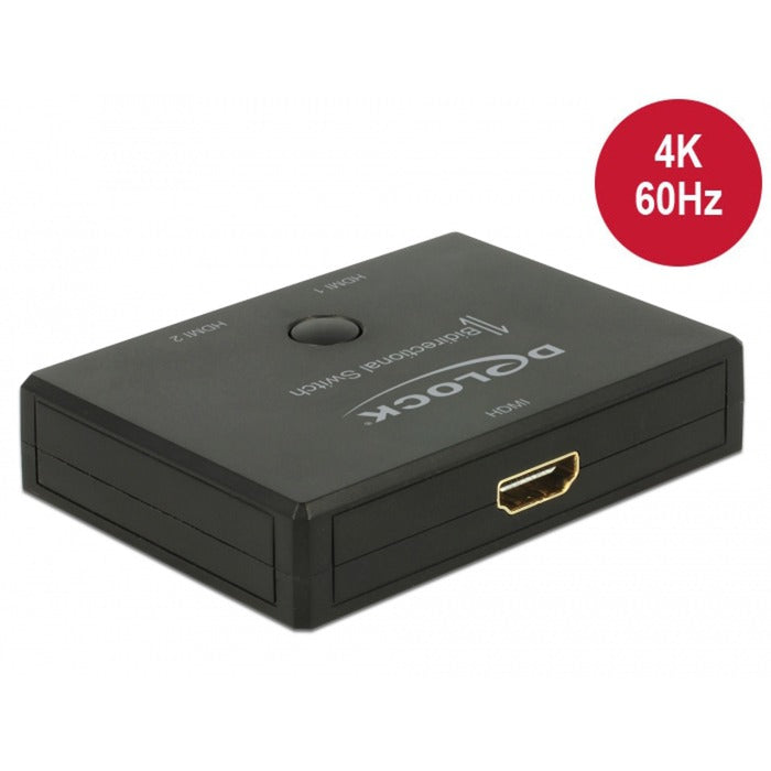 Load image into Gallery viewer, Delock hdmi 2 - 1 switch bidirectional 4k 60 hz hdmi switch (zwart)