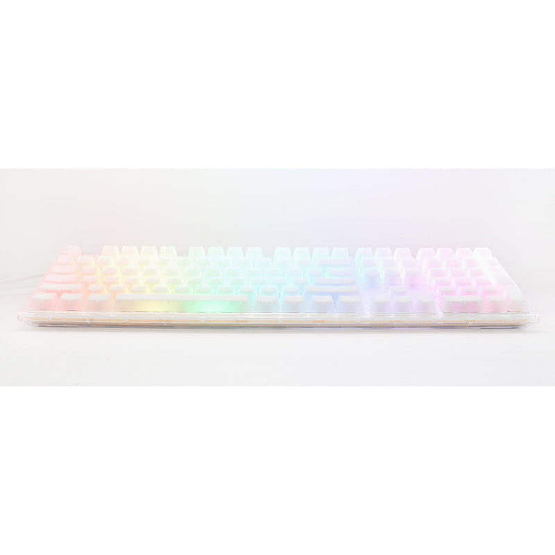 Load image into Gallery viewer, Ducky one 3 aura white rgb mechanisch toetsenbord (wit, us lay-out (qwerty), cherry mx speed silver, 100%, abs double shot, hot swap)