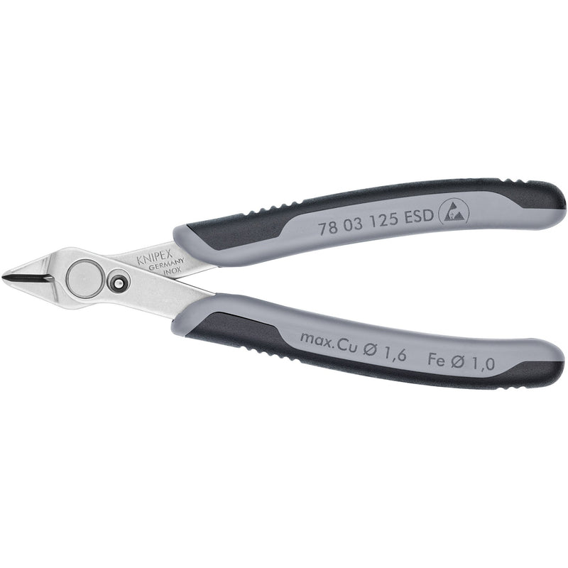 Load image into Gallery viewer, Knipex electronic super knips esd 78 13 125 esd elektronica-tang (grijs)