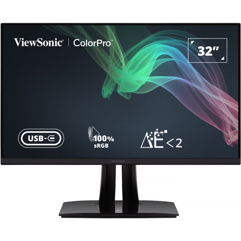 Load image into Gallery viewer, Viewsonic vp3256-4k 31.5 monitor (zwart (mat), 2x hdmi, 1x displayport, usb-a, usb-b, usb-c)