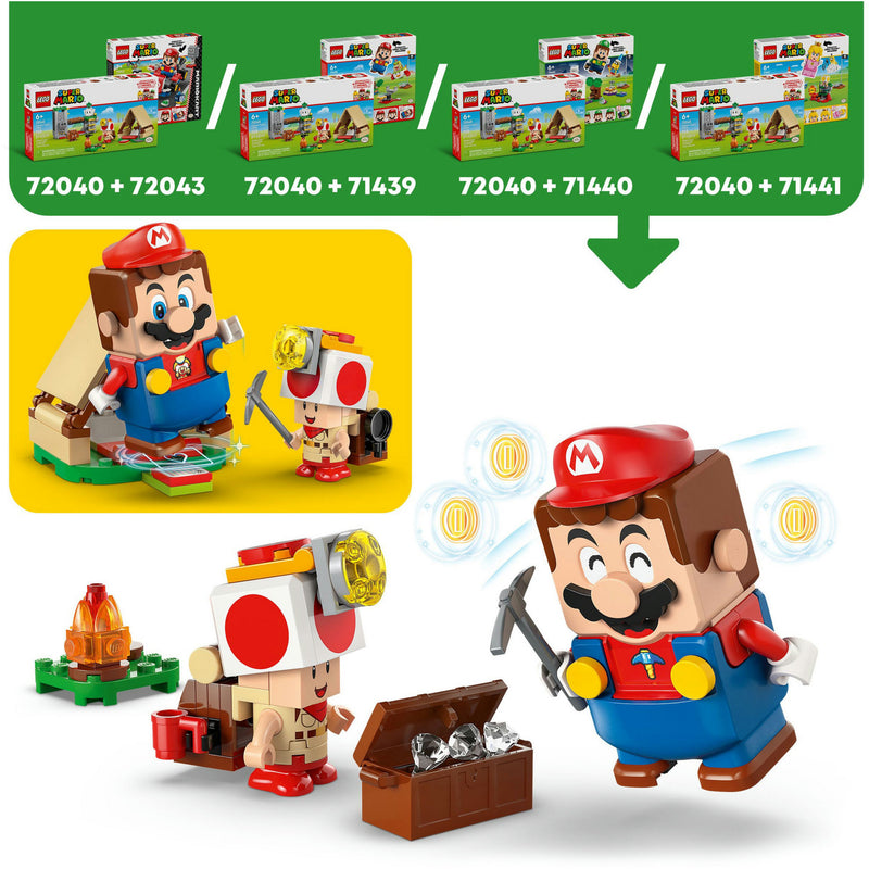 Load image into Gallery viewer, Lego super mario 72040 toad-baas kampeerplaats
