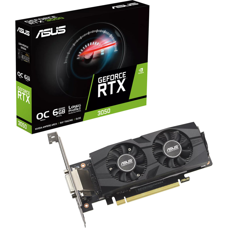 Load image into Gallery viewer, Asus geforce rtx 3050 lp brk oc edition 6gb gddr6 grafische kaart (1x displayport, 1x hdmi 2.1, 1x dvi-d)
