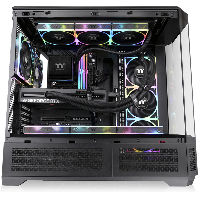 Load image into Gallery viewer, Thermaltake view 600 tg big tower behuizing (zwart | 2x usb-a | 1x usb-c | tempered glass)